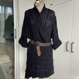 Woman Within Black Cardigan size 18